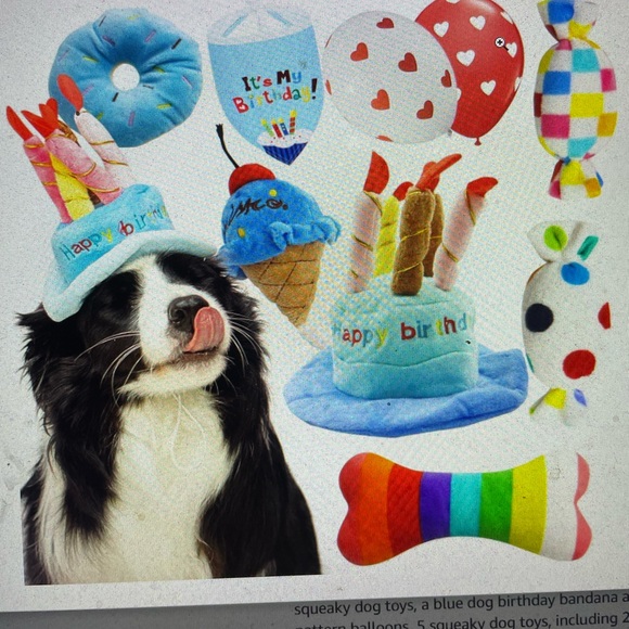 Dog Birthday Toy Set, 9Pcs Plush Pet Toy for Small Dogs - Picture 1 of 1